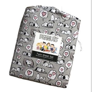 Peanuts Snoopy Valentines TWIN Sheet Set